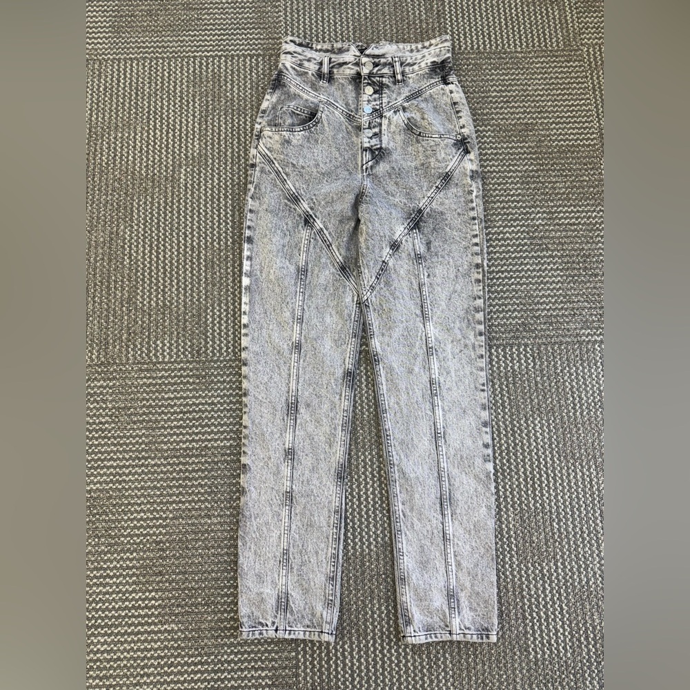 Isabel Marant REI Acid Wash High Waisted Jeans, size 36/4 - Picture 5 of 10
